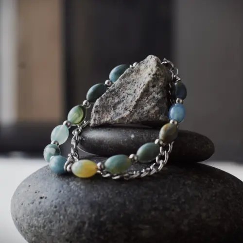 Pulsera Doble Emerald Flow